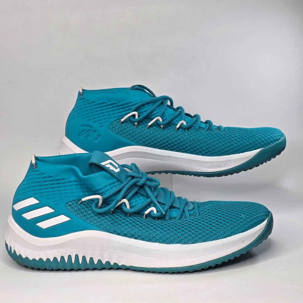Adidas Dame 4 SM Team Issued Player Edition Teal Blue Men's 16 Basketball‎ Shoes